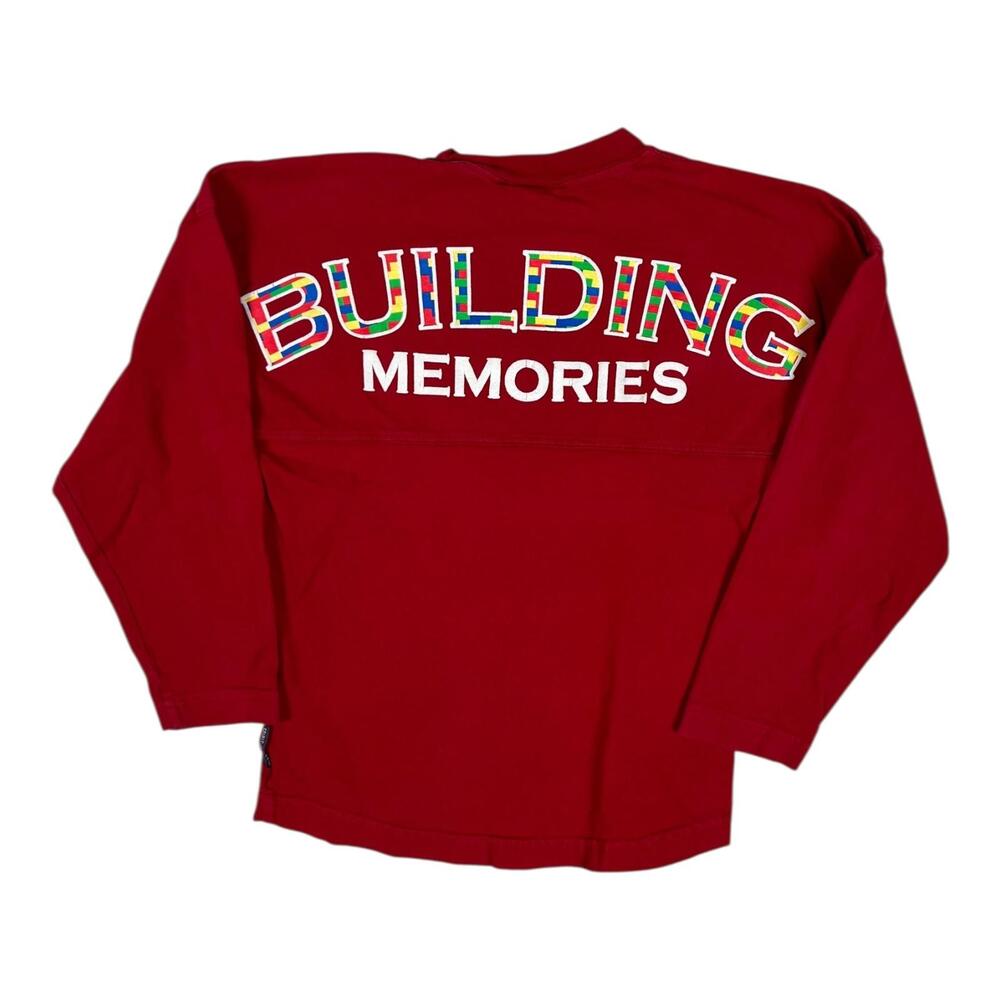 Legoland Spirit Jersey Shirt Kid's Small Red Building Memories Long Sleeve